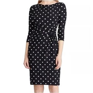 Elegant Black Polka Dot Dress